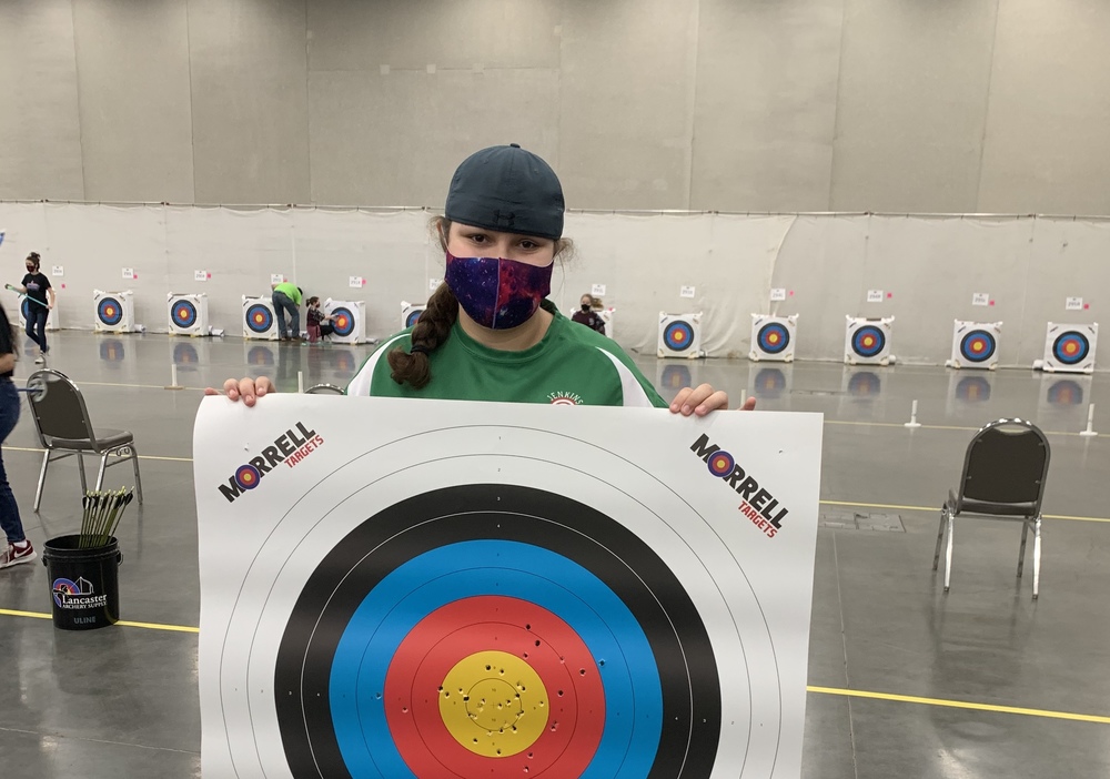 Kimber Collins places Top 10 in the State in Archery