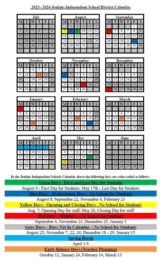 2023/2024 School Year Calendar