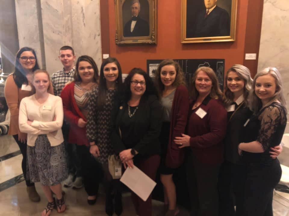 Jenkins Students With Representative Angie Hatton